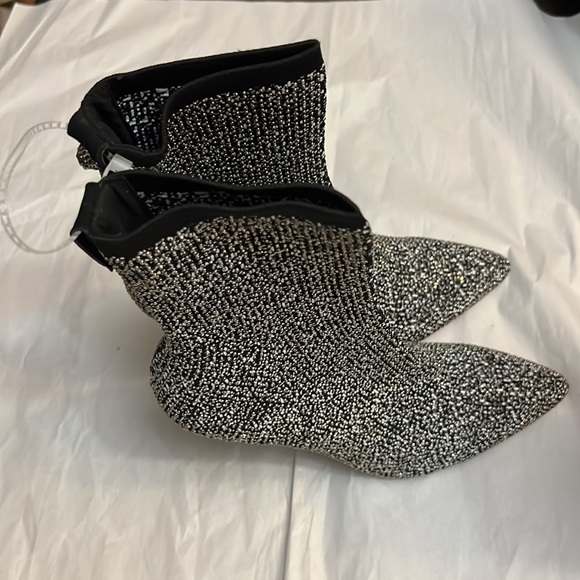 Kurt Geiger London Barbican Embellished Knit Heeled Boots - Picture 8 of 13
